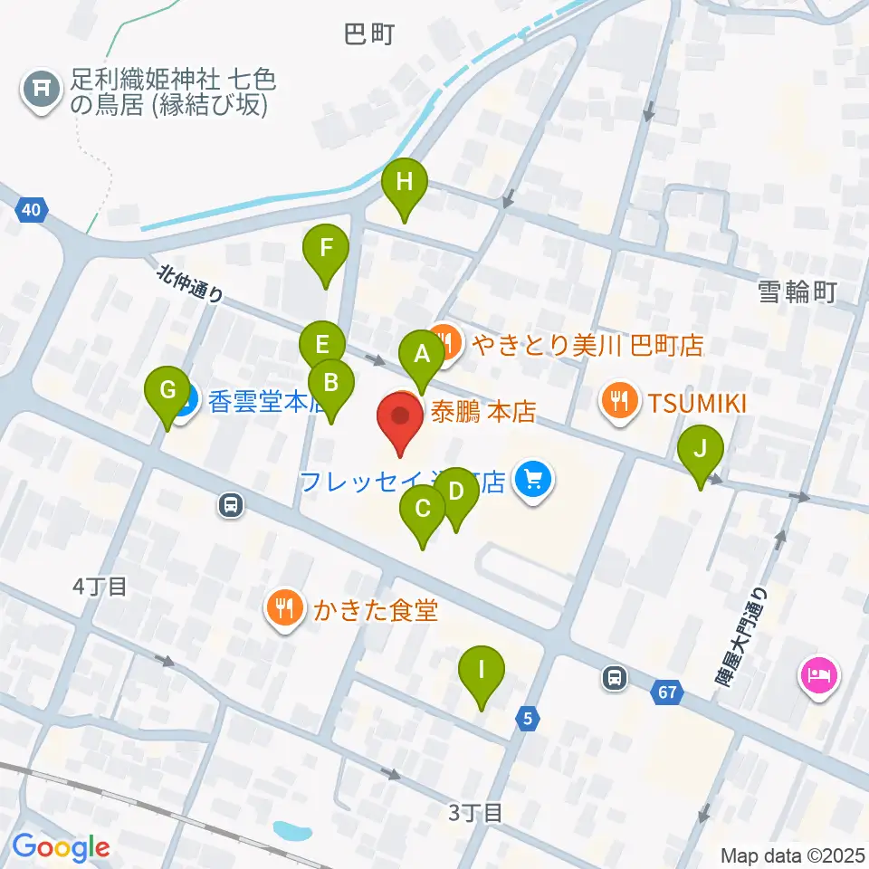 サウンド・ジムあしかが周辺の駐車場・コインパーキング一覧地図