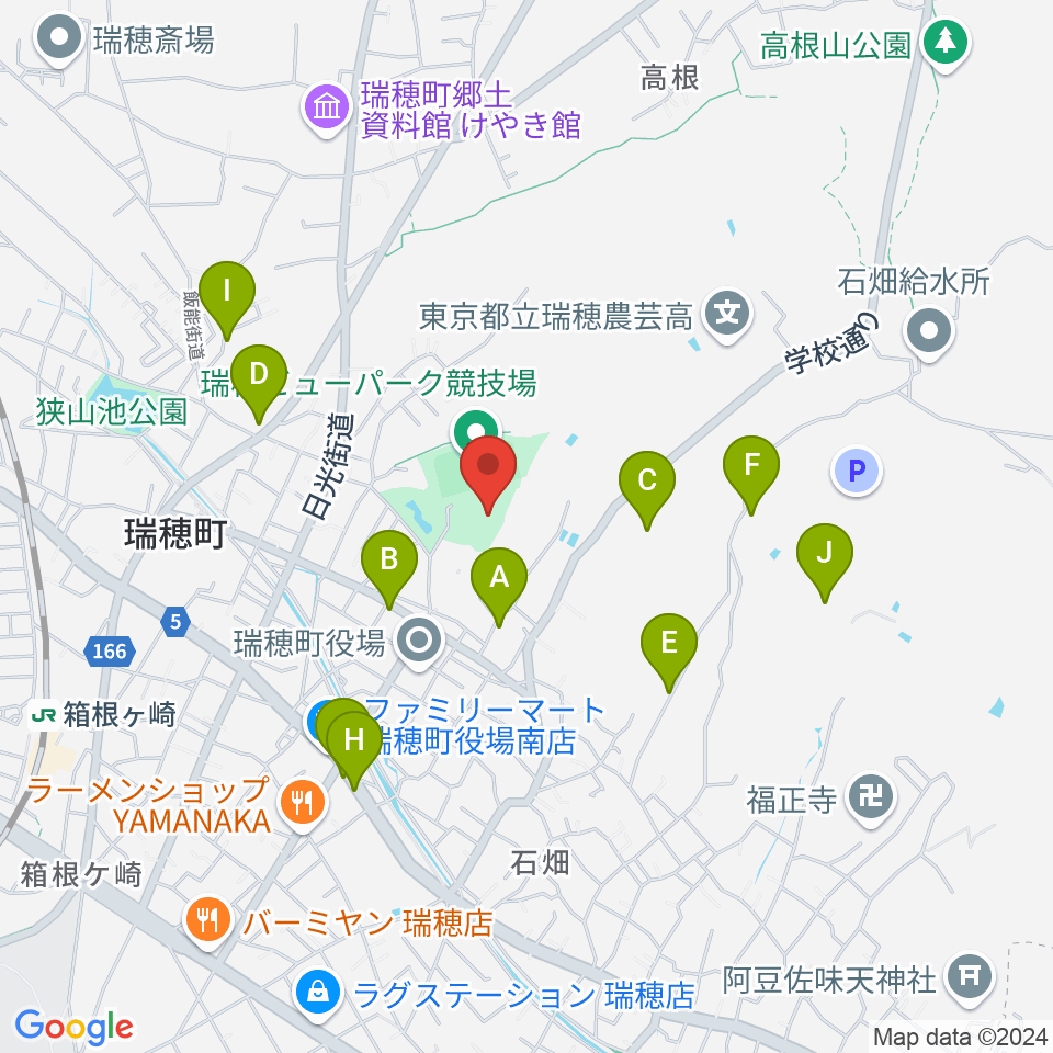 瑞穂ビューパーク・スカイホール周辺の駐車場・コインパーキング一覧地図