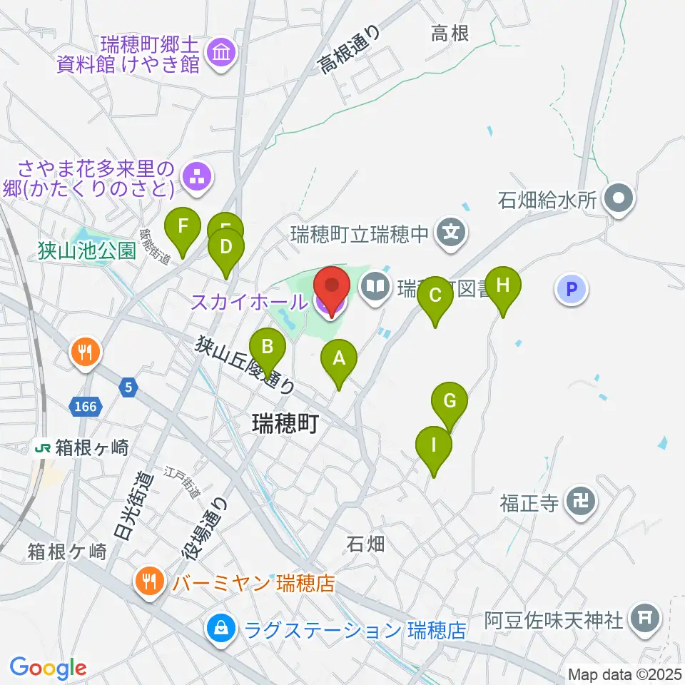 瑞穂ビューパーク・スカイホール周辺の駐車場・コインパーキング一覧地図