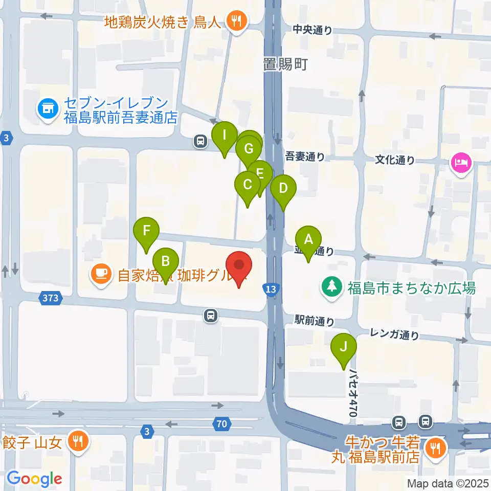 ユー・ワンミュージック周辺の駐車場・コインパーキング一覧地図