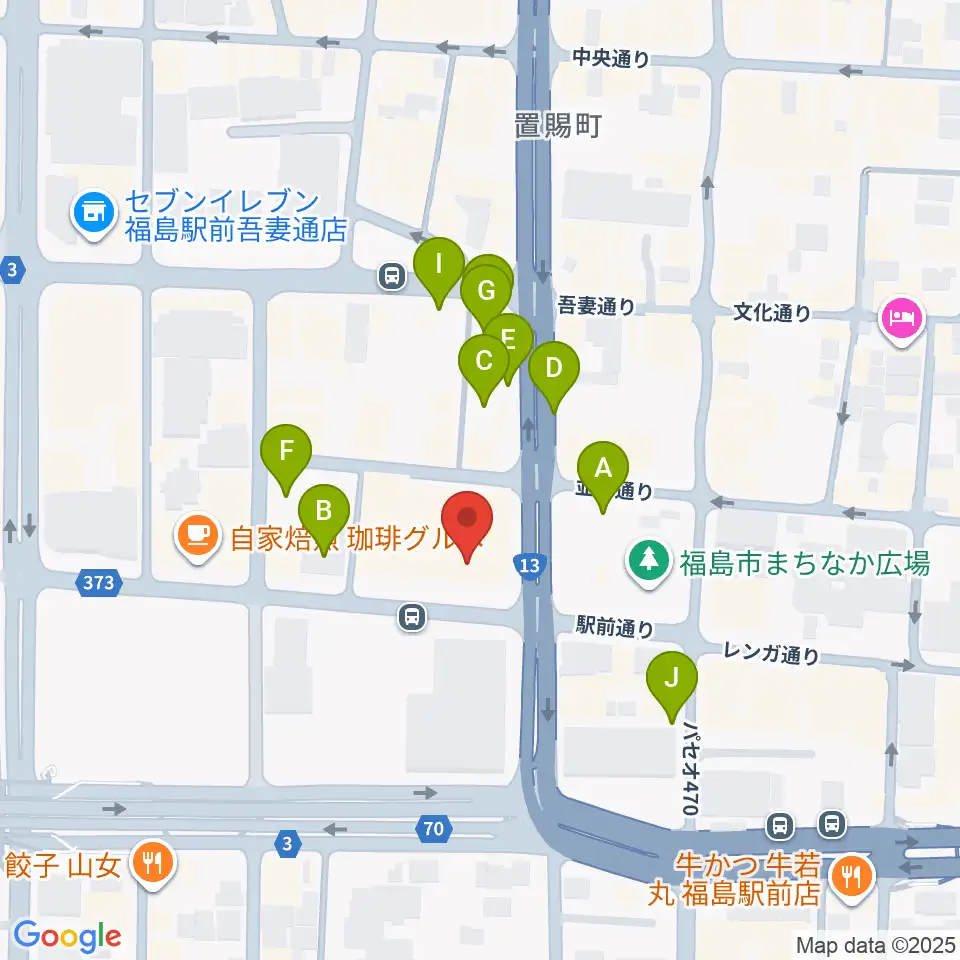 ユー・ワンミュージック周辺の駐車場・コインパーキング一覧地図
