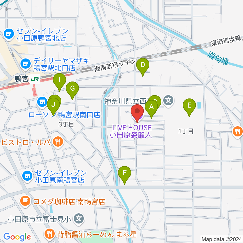 小田原姿麗人周辺の駐車場・コインパーキング一覧地図