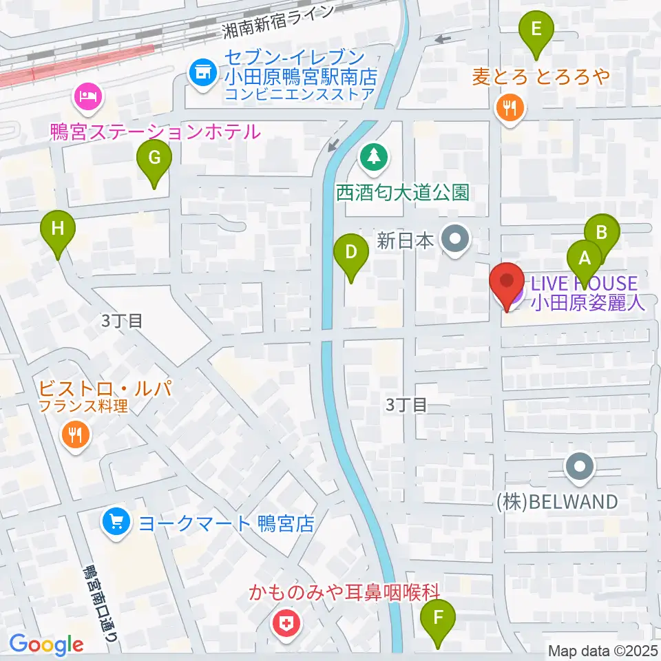 小田原姿麗人周辺の駐車場・コインパーキング一覧地図