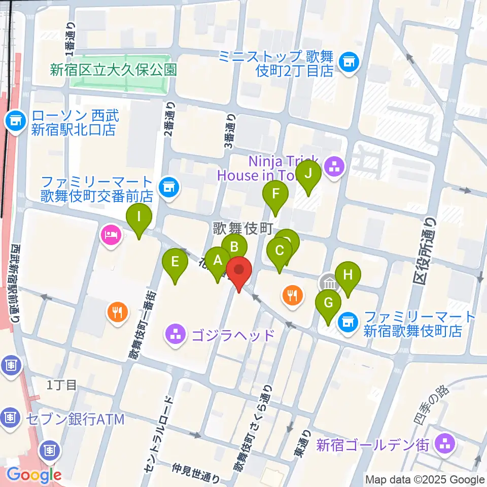 新宿ロフト周辺の駐車場・コインパーキング一覧地図