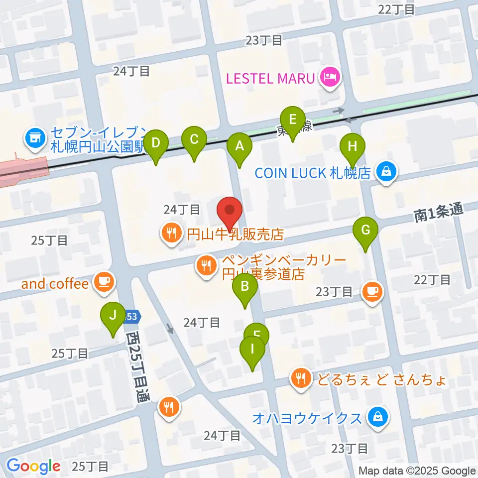 札幌リボルバー909周辺の駐車場・コインパーキング一覧地図