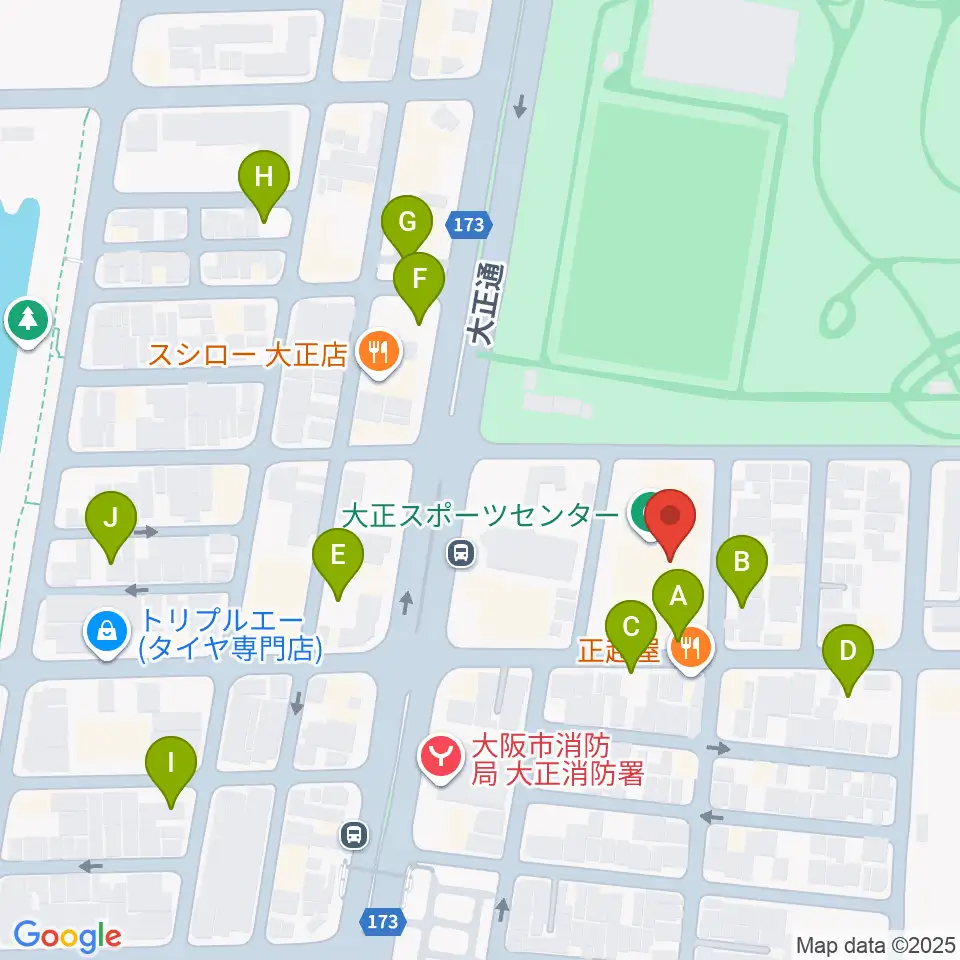 アゼリア大正ホール周辺の駐車場・コインパーキング一覧地図