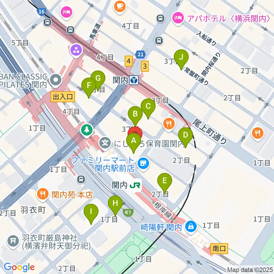 横浜B.B.STREET周辺の駐車場・コインパーキング一覧地図