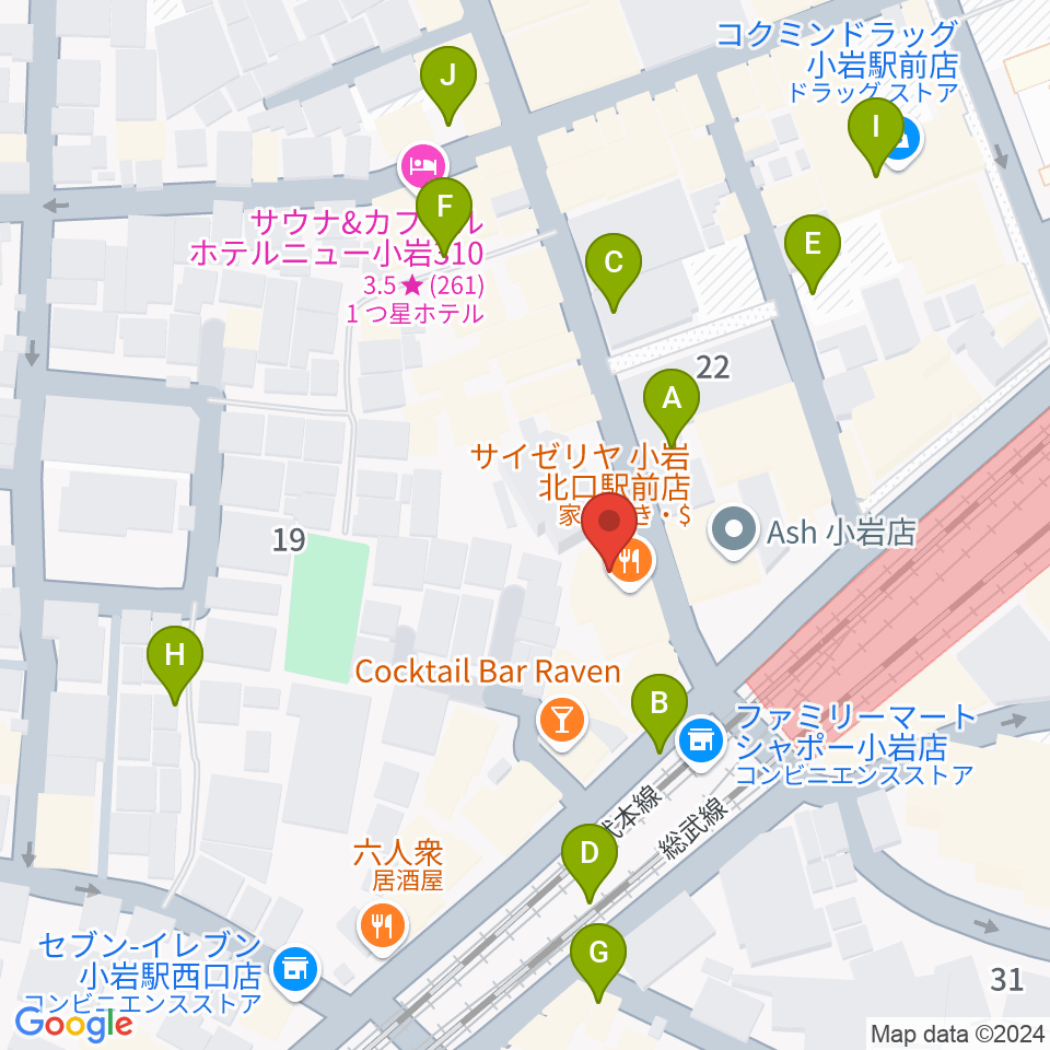 音楽教室ミュージックベア小岩校周辺の駐車場・コインパーキング一覧地図