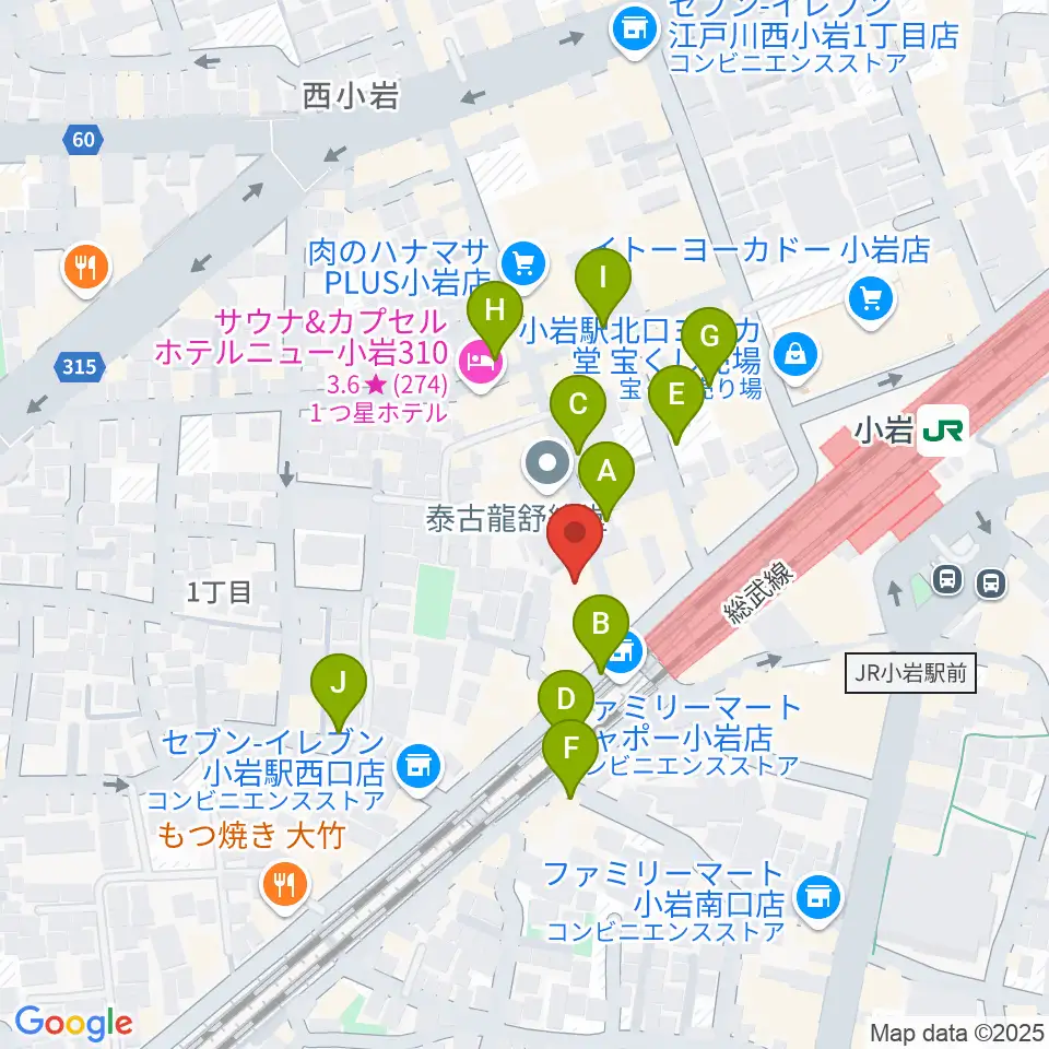 音楽教室ミュージックベア小岩校周辺の駐車場・コインパーキング一覧地図