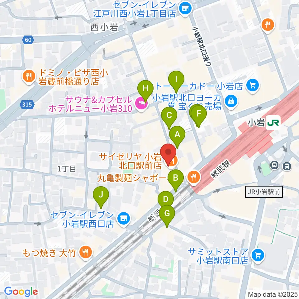 音楽教室ミュージックベア小岩校周辺の駐車場・コインパーキング一覧地図
