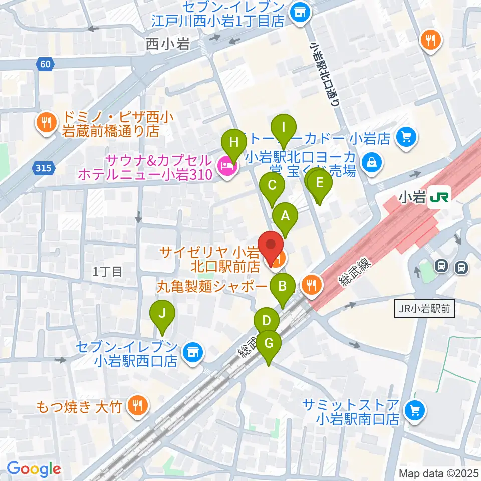 音楽教室ミュージックベア小岩校周辺の駐車場・コインパーキング一覧地図