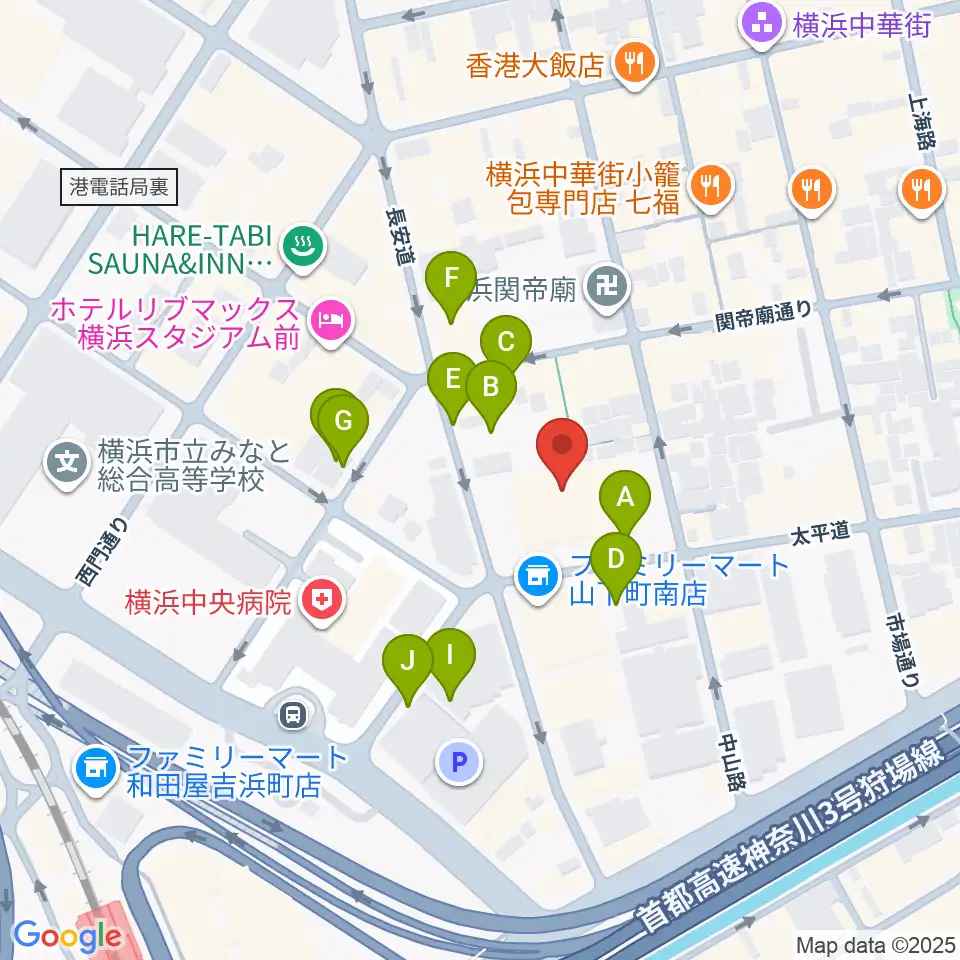 横浜F.A.D周辺の駐車場・コインパーキング一覧地図