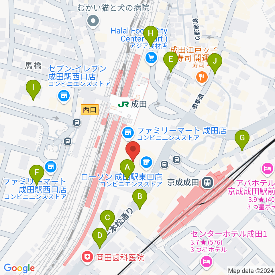 なごみの米屋スカイタウンホール周辺の駐車場・コインパーキング一覧地図