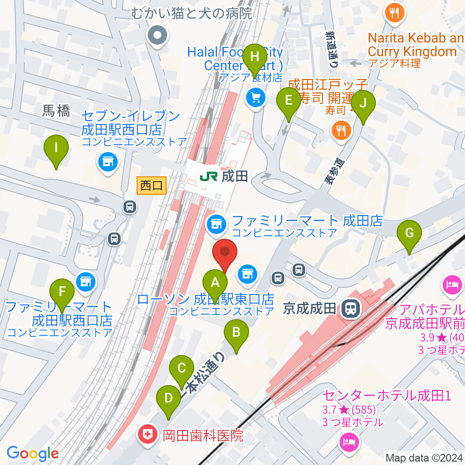 なごみの米屋スカイタウンホール周辺の駐車場・コインパーキング一覧地図