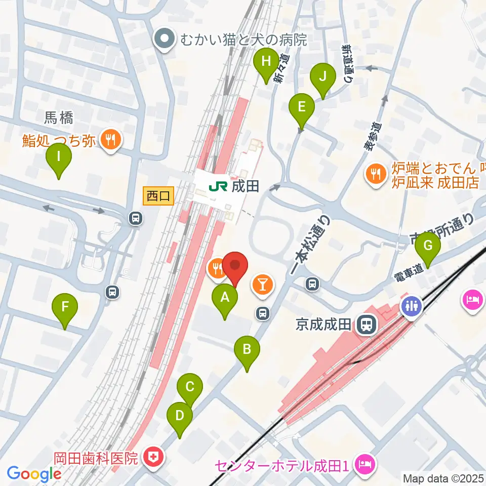 なごみの米屋スカイタウンホール周辺の駐車場・コインパーキング一覧地図