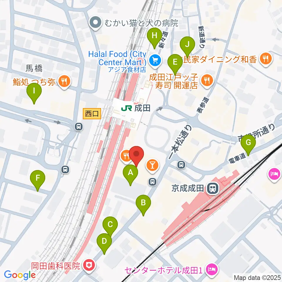 なごみの米屋スカイタウンホール周辺の駐車場・コインパーキング一覧地図