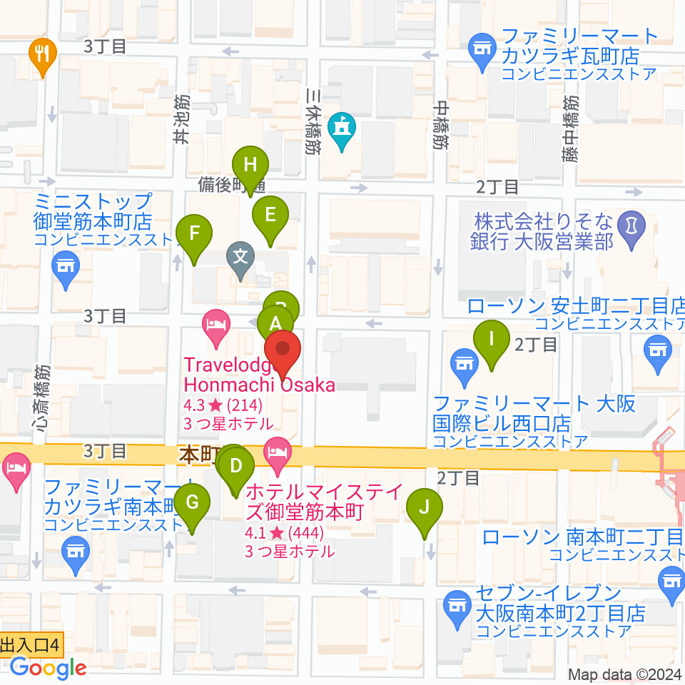 スプートニクギタースクール周辺の駐車場・コインパーキング一覧地図