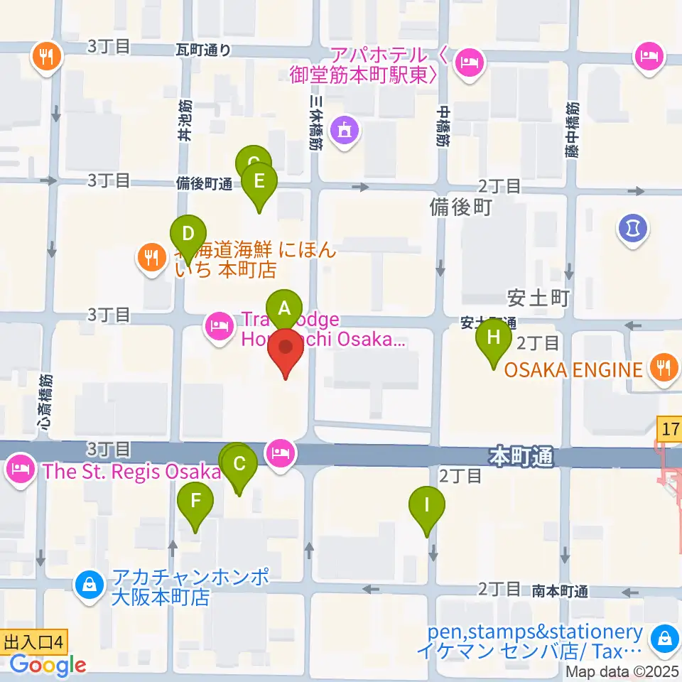 スプートニクギタースクール周辺の駐車場・コインパーキング一覧地図