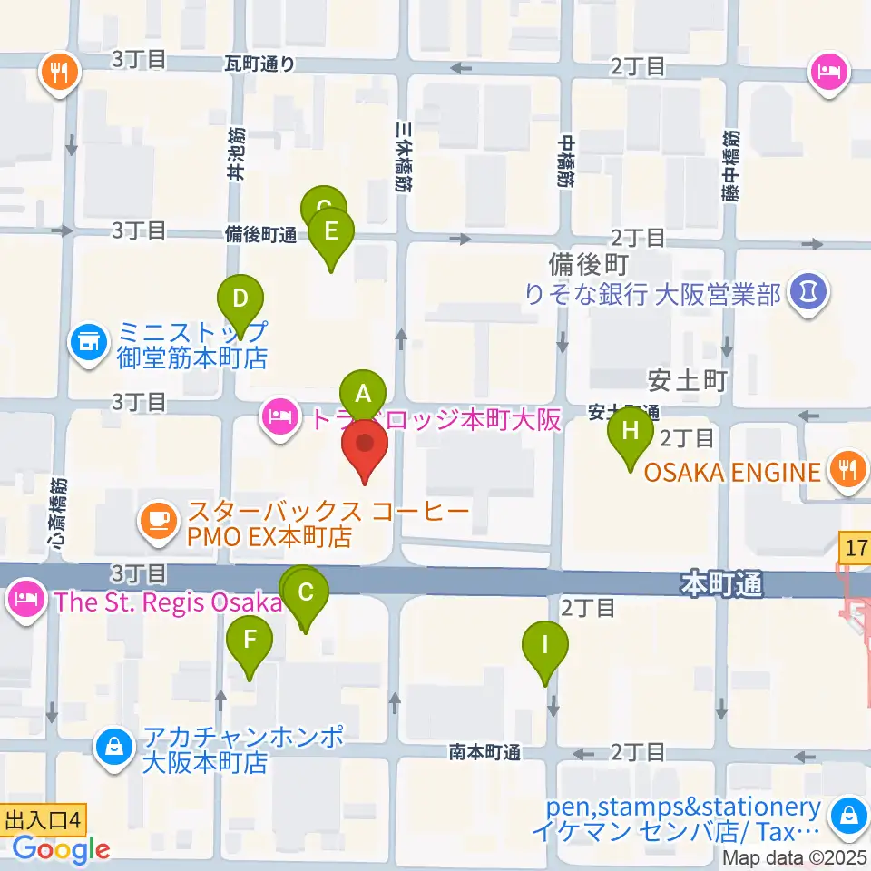 スプートニクギタースクール周辺の駐車場・コインパーキング一覧地図