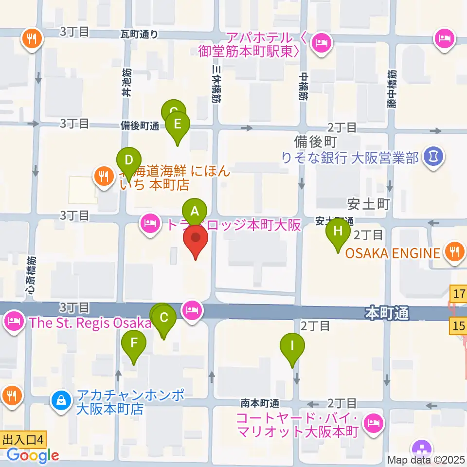 スプートニクギタースクール周辺の駐車場・コインパーキング一覧地図