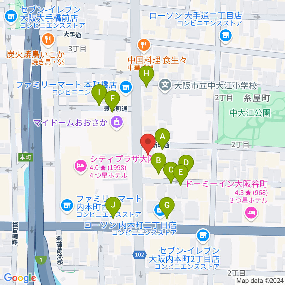 Live bar Teasin'周辺の駐車場・コインパーキング一覧地図