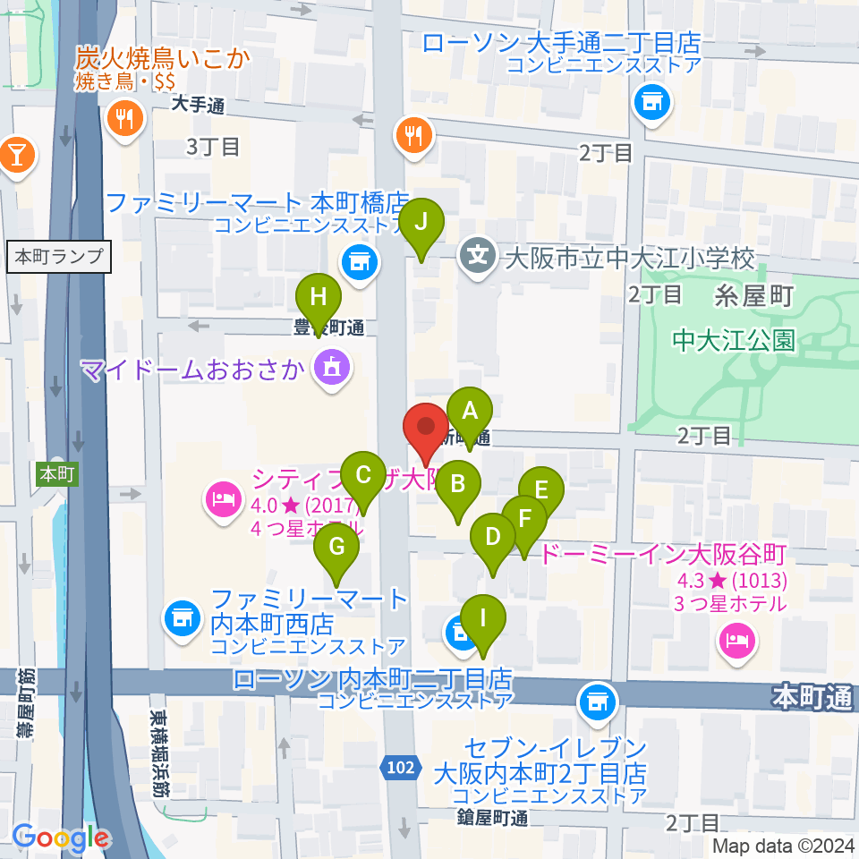 Live bar Teasin'周辺の駐車場・コインパーキング一覧地図