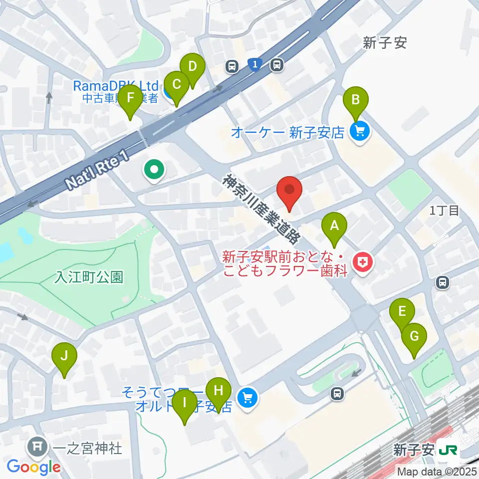 新子安ミュージックスペースグレコ周辺の駐車場・コインパーキング一覧地図
