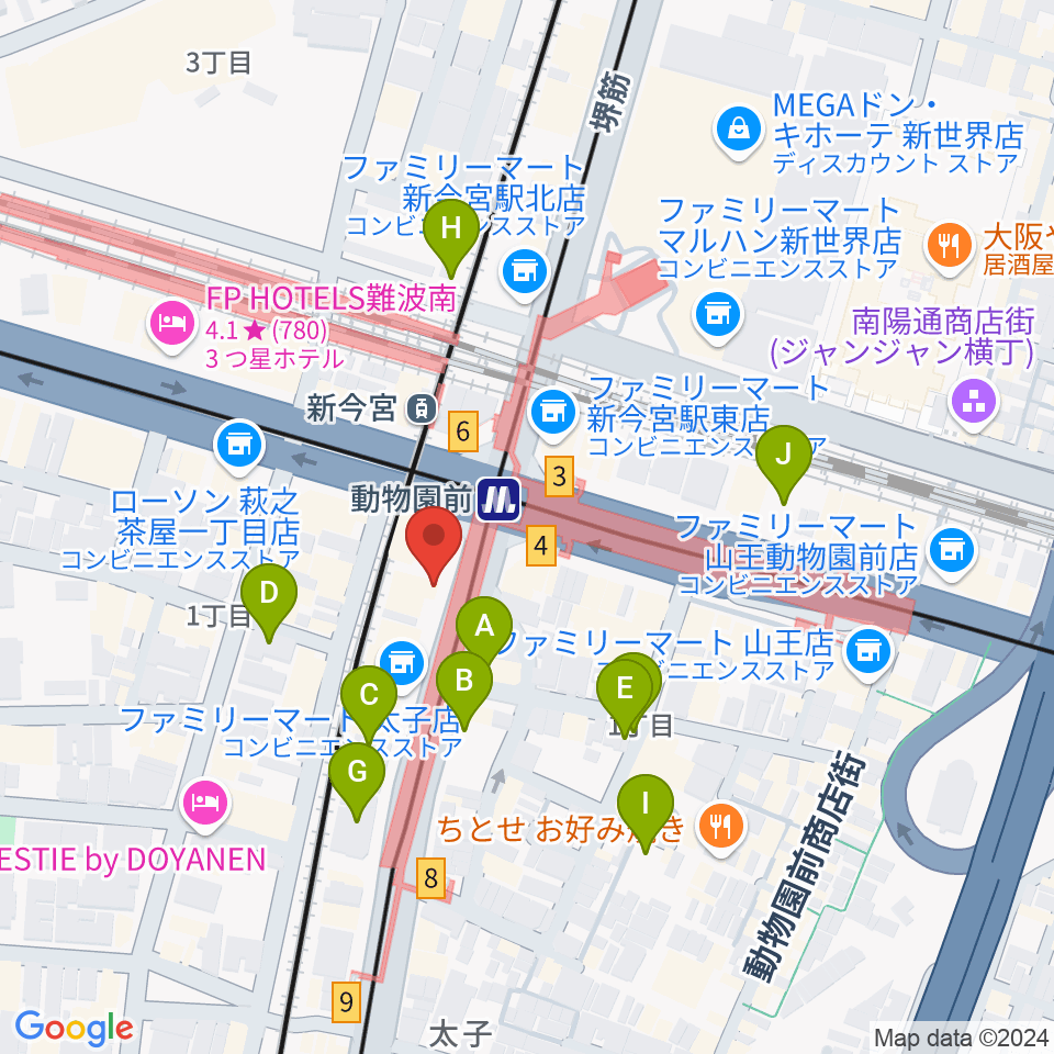 西成ドナリー at KAMA PUB周辺の駐車場・コインパーキング一覧地図