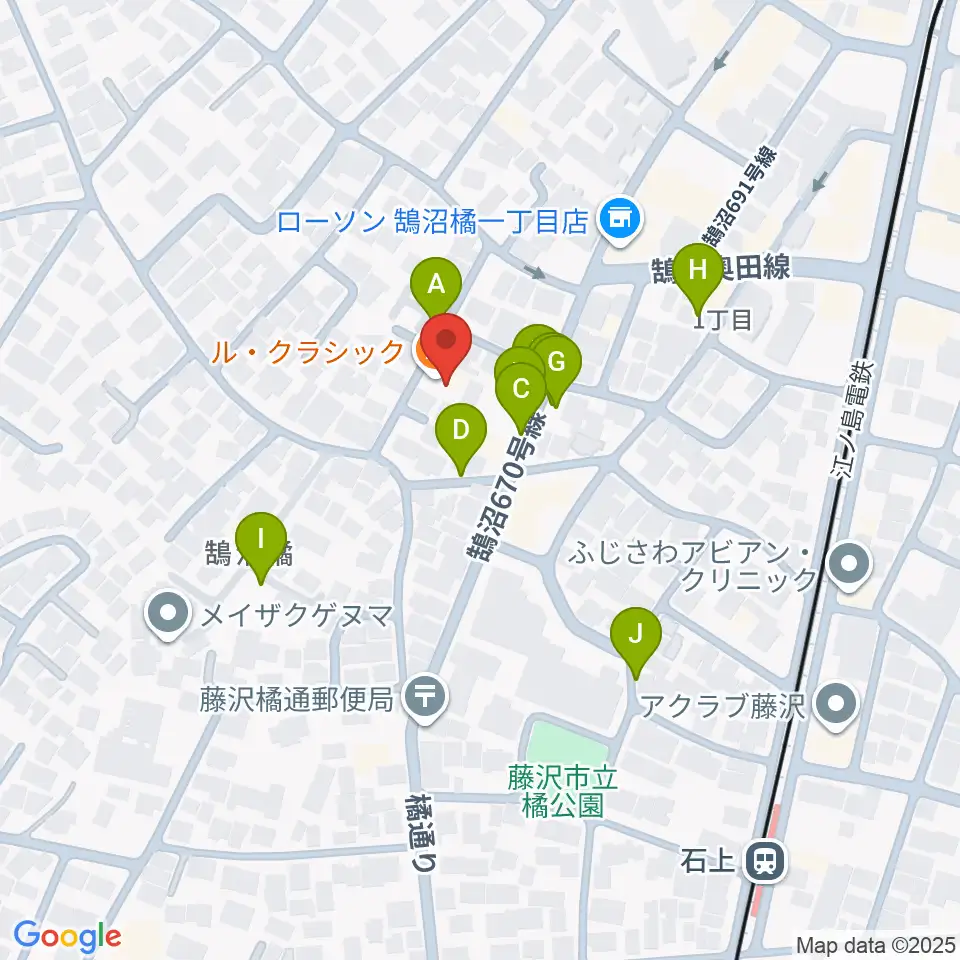 藤沢ル・クラシック周辺の駐車場・コインパーキング一覧地図