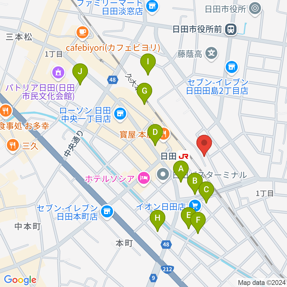 有限会社 大石楽器店周辺の駐車場・コインパーキング一覧地図