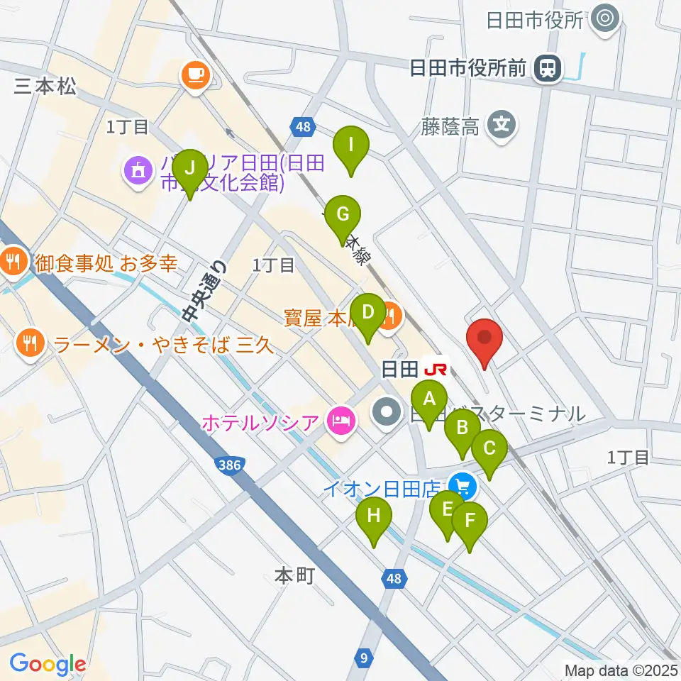 有限会社 大石楽器店周辺の駐車場・コインパーキング一覧地図