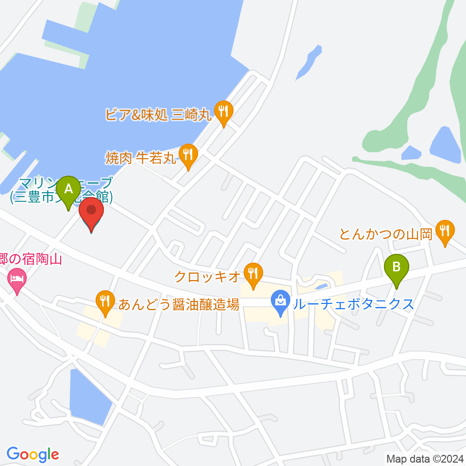 三豊市文化会館マリンウェーブ周辺の駐車場・コインパーキング一覧地図