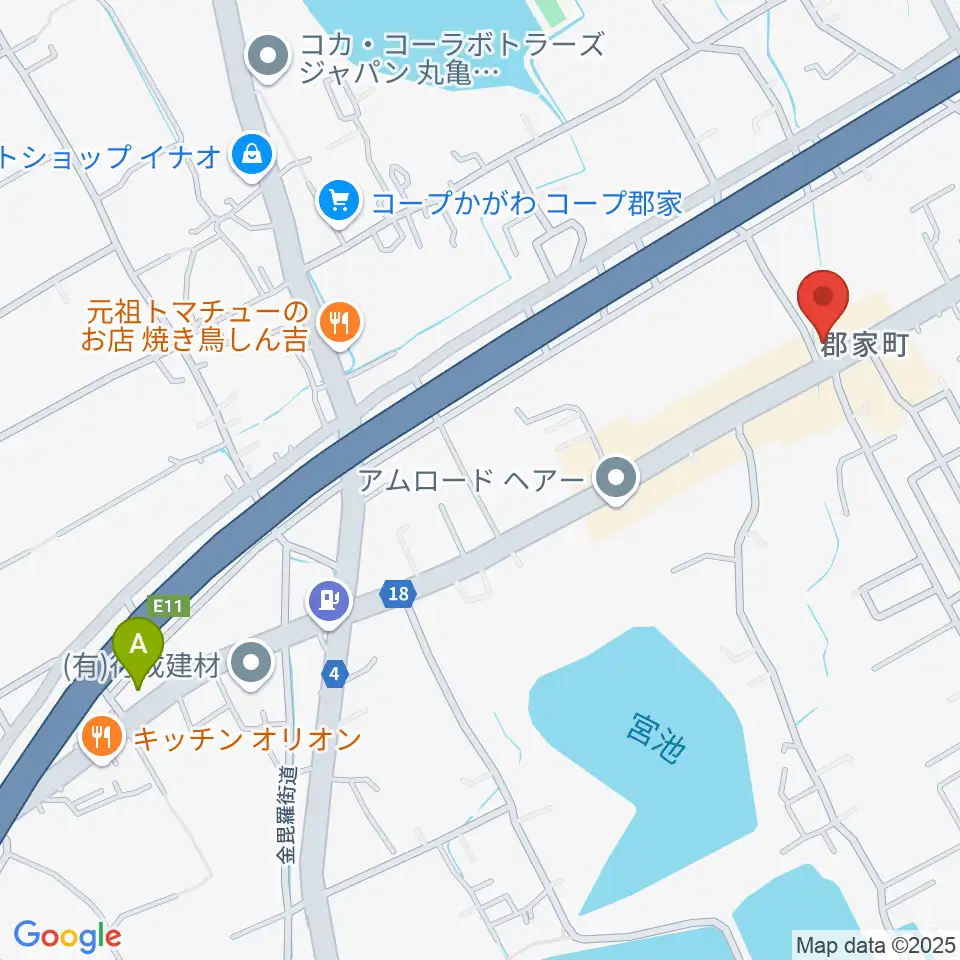 オオサカヤ 丸亀郡家店周辺の駐車場・コインパーキング一覧地図