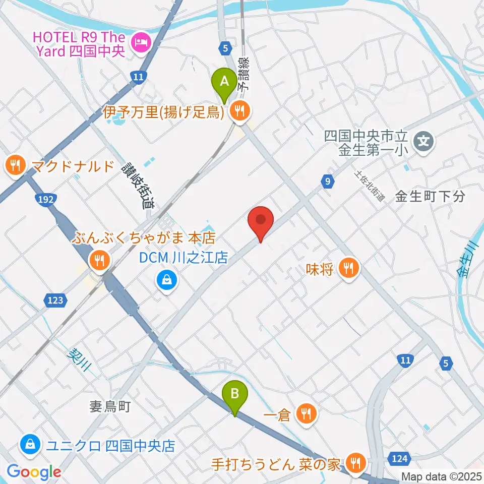 オオサカヤ 川之江店周辺の駐車場・コインパーキング一覧地図