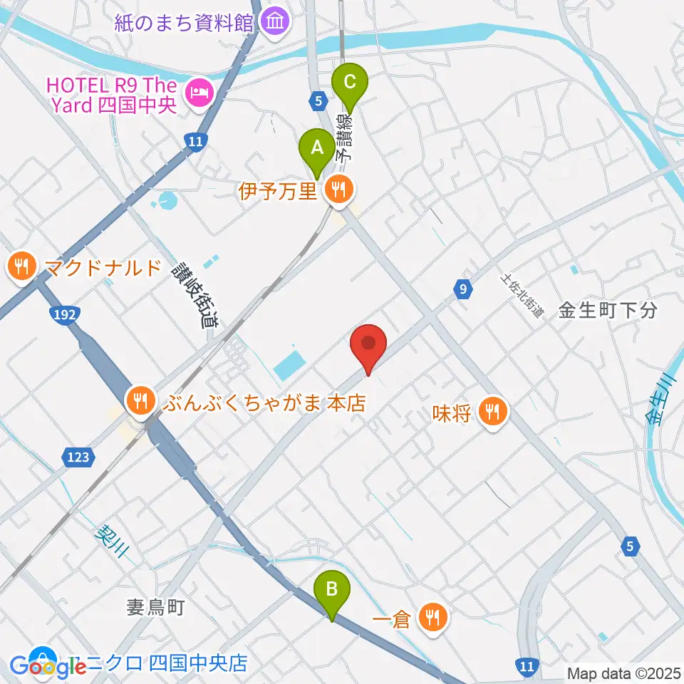 オオサカヤ 川之江店周辺の駐車場・コインパーキング一覧地図