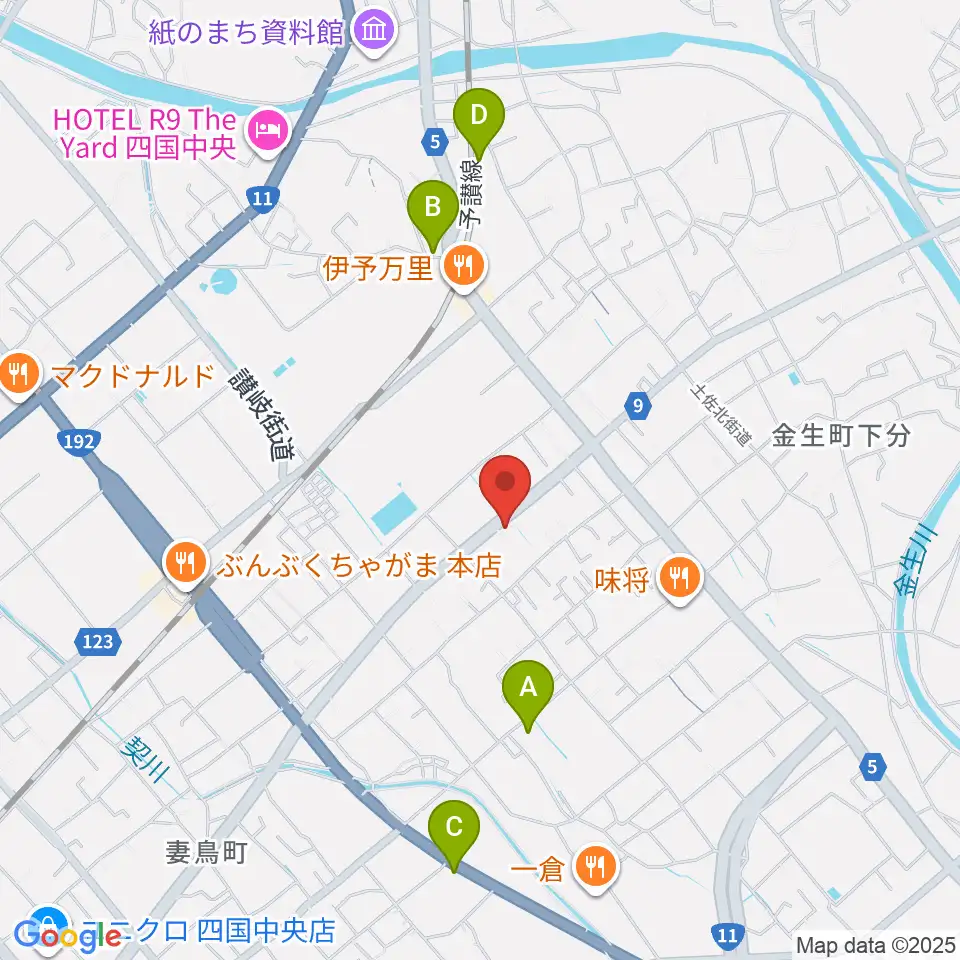 オオサカヤ 川之江店周辺の駐車場・コインパーキング一覧地図