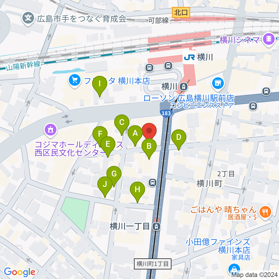 松本楽器店周辺の駐車場・コインパーキング一覧地図