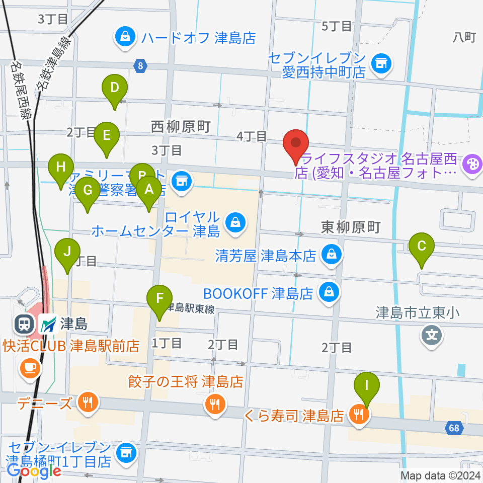 ダイイチ楽器周辺の駐車場・コインパーキング一覧地図