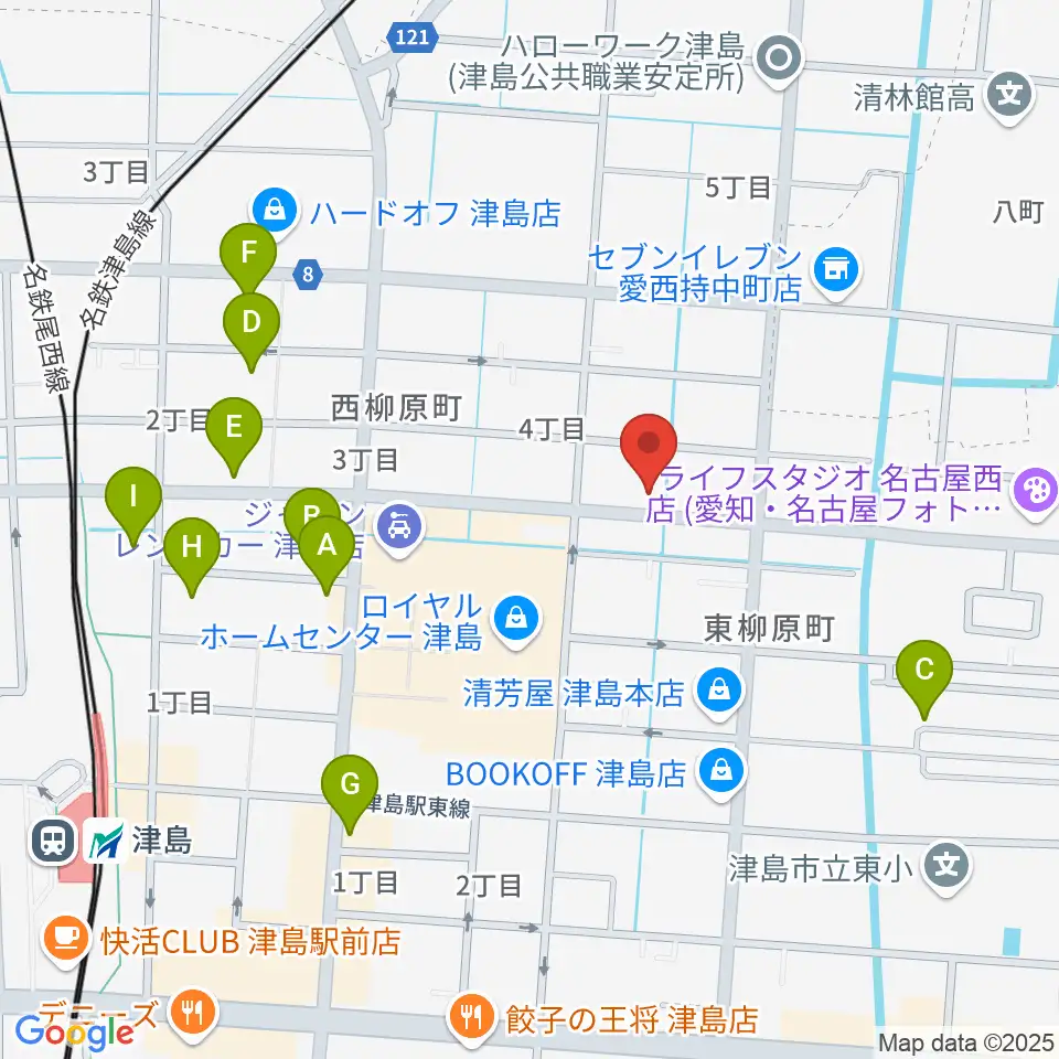 ダイイチ楽器周辺の駐車場・コインパーキング一覧地図