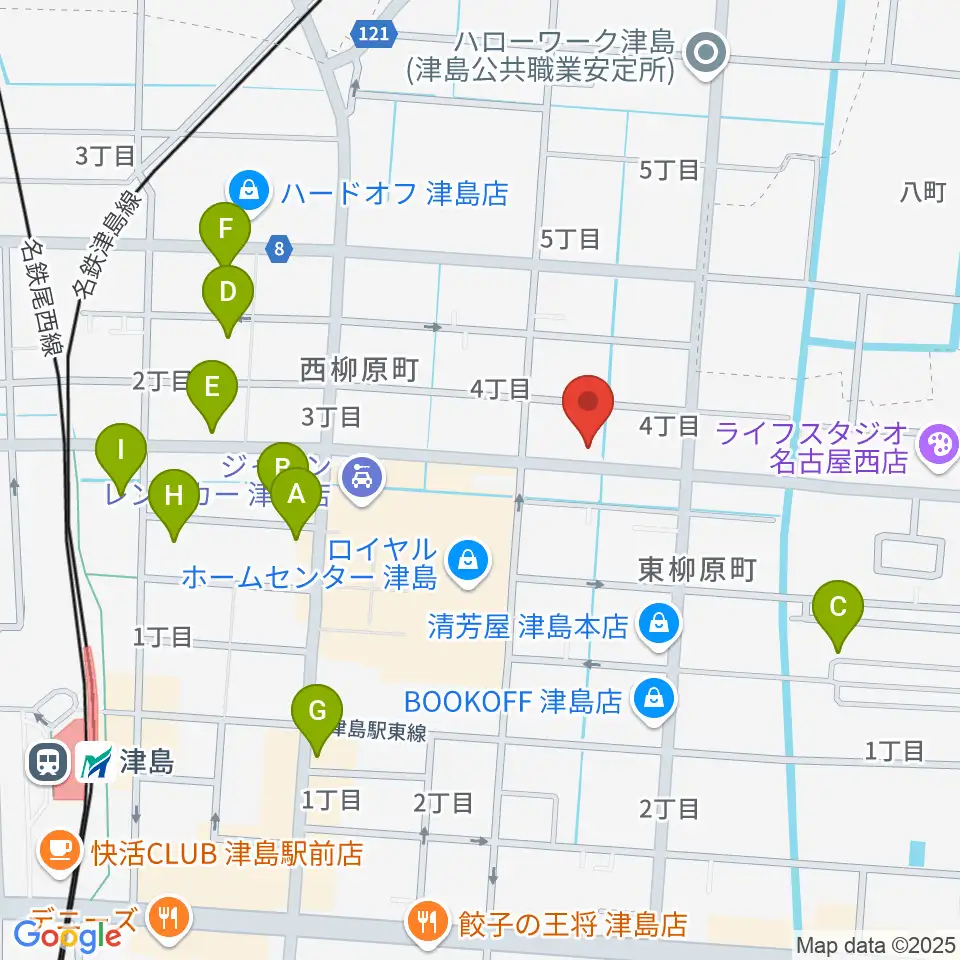 ダイイチ楽器周辺の駐車場・コインパーキング一覧地図