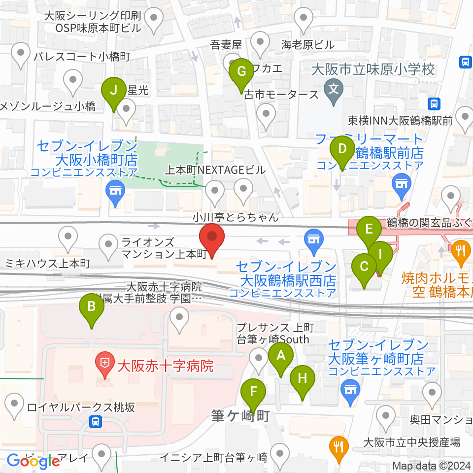 福田楽譜周辺の駐車場・コインパーキング一覧地図