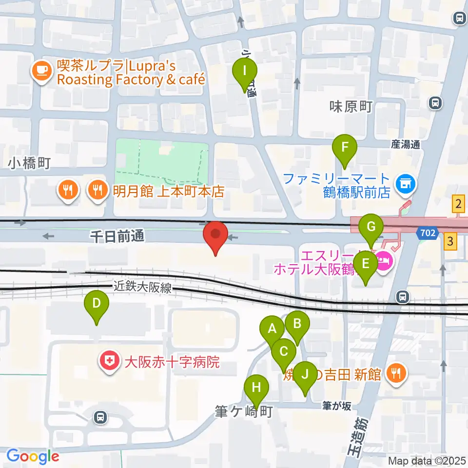 福田楽譜周辺の駐車場・コインパーキング一覧地図