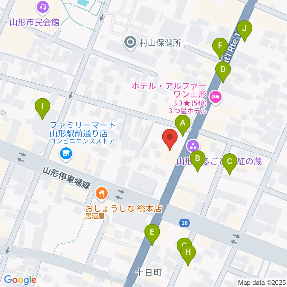 辻楽器店周辺の駐車場・コインパーキング一覧地図