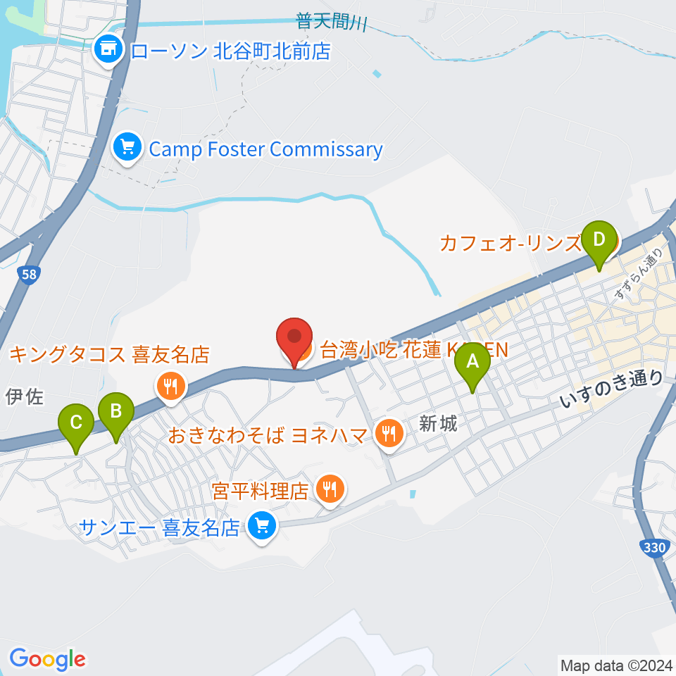 FMぎのわん周辺の駐車場・コインパーキング一覧地図