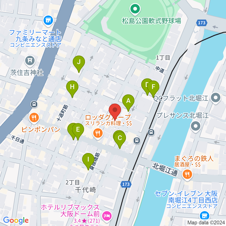 MUSIC OFFICE ギターショップ周辺の駐車場・コインパーキング一覧地図