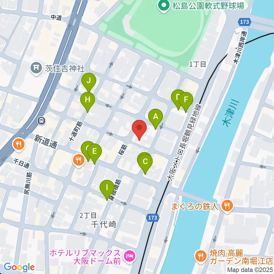 MUSIC OFFICE ギターショップ周辺の駐車場・コインパーキング一覧地図