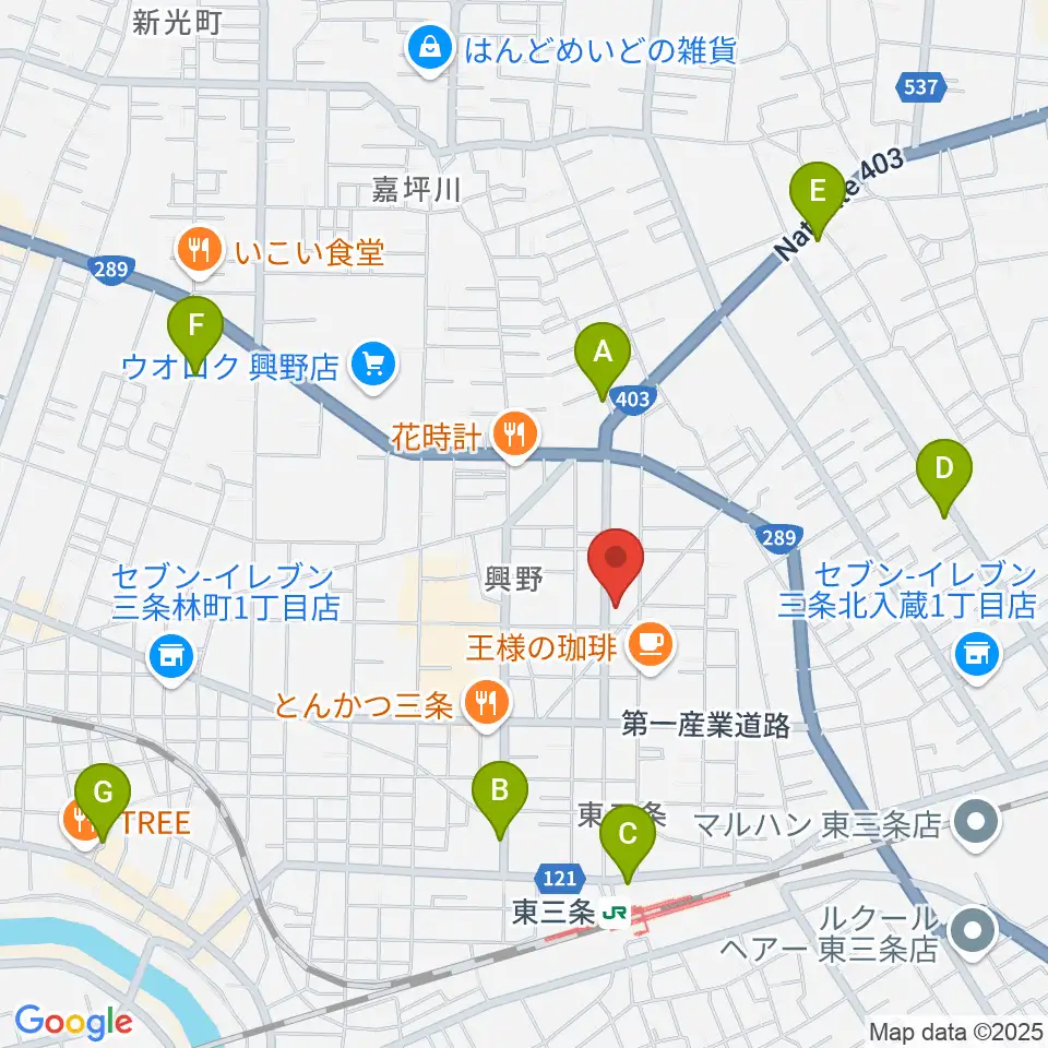 あぽろん三条店周辺の駐車場・コインパーキング一覧地図