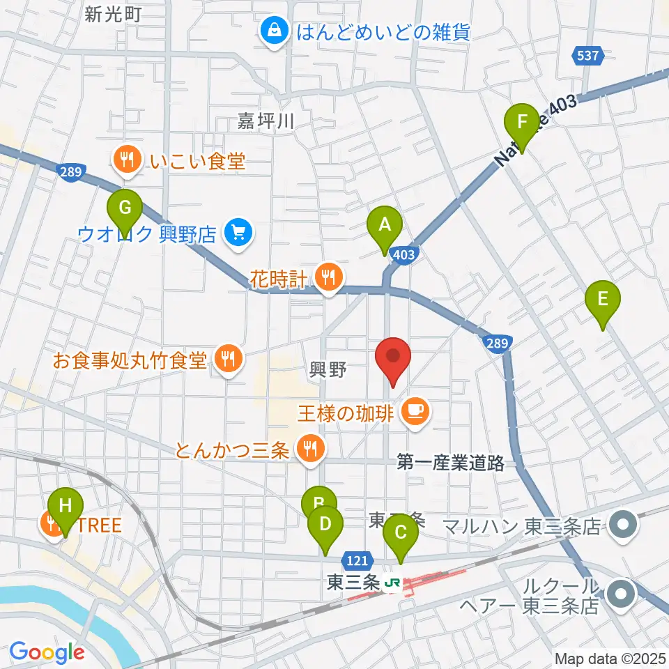あぽろん三条店周辺の駐車場・コインパーキング一覧地図