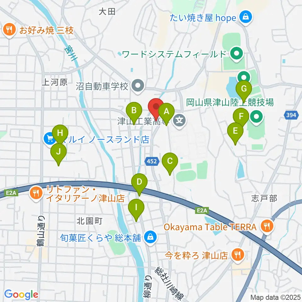 秋久弦楽器工房周辺の駐車場・コインパーキング一覧地図