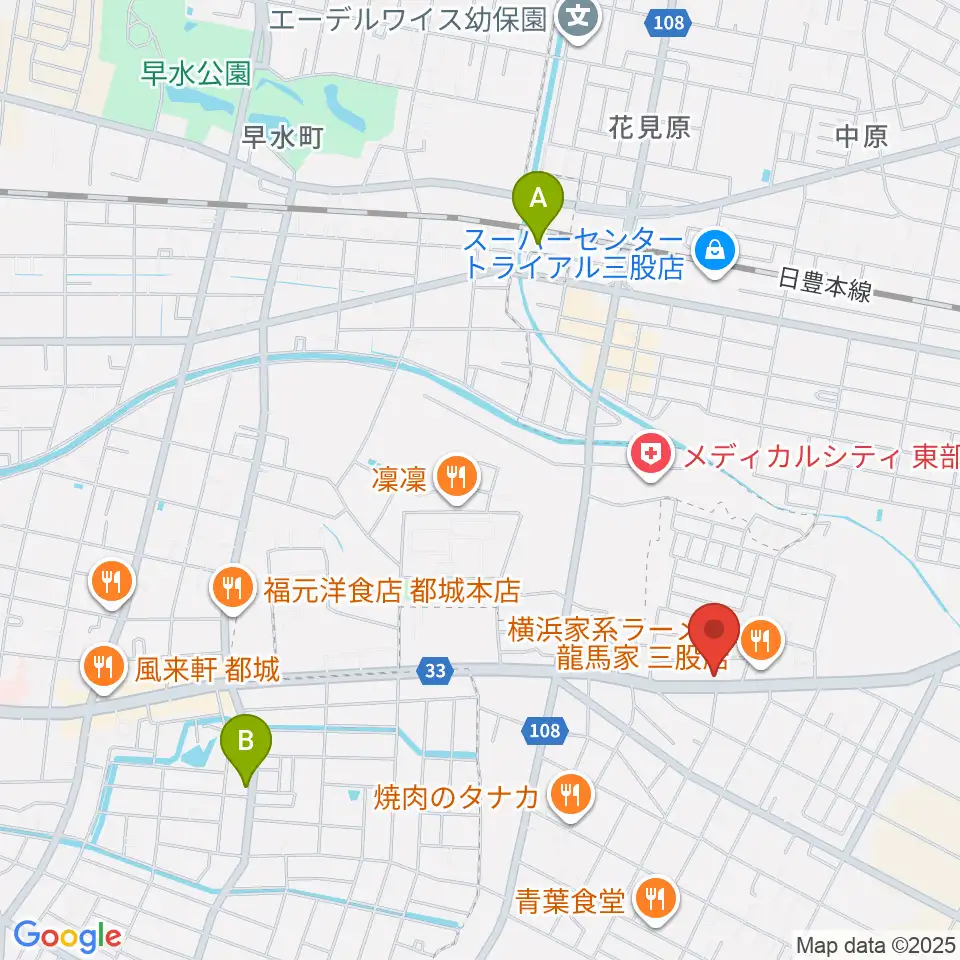 ピアノ工房グローミュージック周辺の駐車場・コインパーキング一覧地図